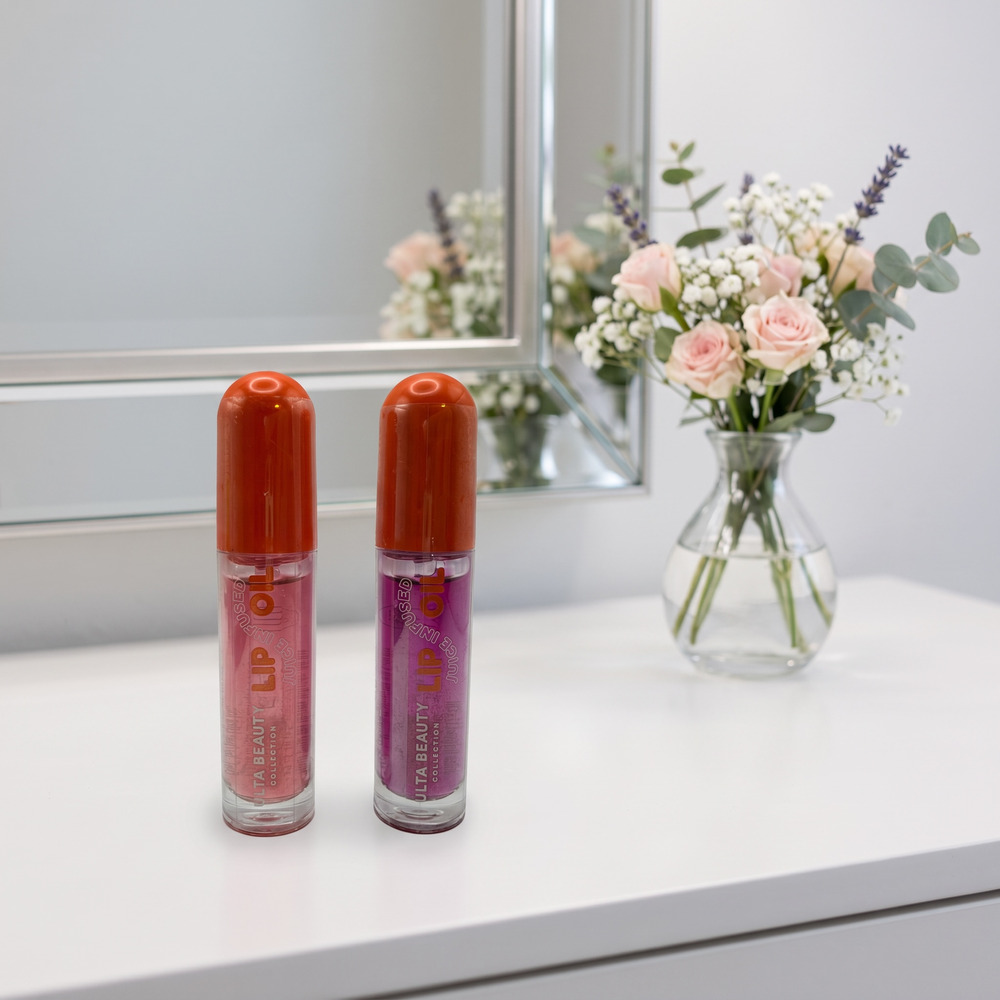 Ulta Beauty Juice Infused Lip Oil Cranberry Pomegranate Berry Lot of 2
